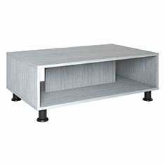 MESA CENTRO DECORATIVA TABLERO LAMINADO Y METAL 60.2 X 96.8 X 35.1 CM GRIS