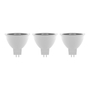 FOCO LED GU5.3 MR16 LUZ CÁLIDA 5.5 W / 50 W 3 PIEZAS