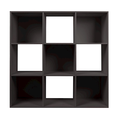 ORGANIZADOR DE 9 CUBOS DE MELAMINA 91.14 X 91.14 X 29.54 CM CAFÉ EXPRESSO