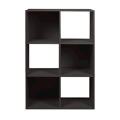 ORGANIZADOR DE 6 CUBOS MELAMINA 91.14 X 61 X 29.54 CM CAFÉ EXPRESSO