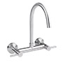 MEZCLADORA PARA COCINA CON CUERPO EXTERNO A MURO ACERO INOXIDABLE