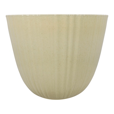 MACETA DE RESINA REDONDA GRANDE ARENA 38.1CM PARA INTERIOR Y EXTERIOR