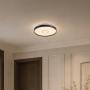 PLAFÓN ILUMINADO LED SOBREPONER CIRCULAR 20 W NEGRO LUZ CÁLIDA INTERIOR