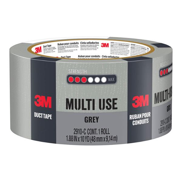 CINTA PARA DUCTOS GRIS MULTIUSOS 48 MM X 9.1 M ADHESIVO RESISTENTE