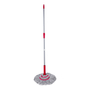 TRAPEADOR CON MOPA GIRATORIA 1.40 M X 9 CM GRIS