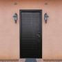 PUERTA EXTERIOR DE SEGURIDAD 11 PASADORES 96 X 213 CM IZQUIERDA NEGRA