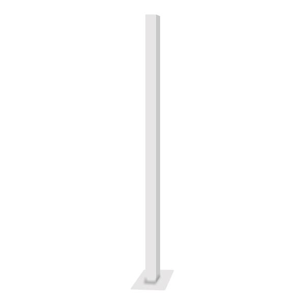 POSTE DE ACERO 140CM BLANCO