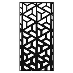 PANEL MULTIFUNCIONAL DE ACERO TWIST STEEL 87X175CM NEGRO