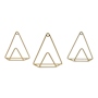 SET DE PERCHEROS TRIANGULARES DORADO 3 PIEZAS