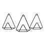 SET DE PERCHEROS TRIANGULARES NEGRO 3 PIEZAS