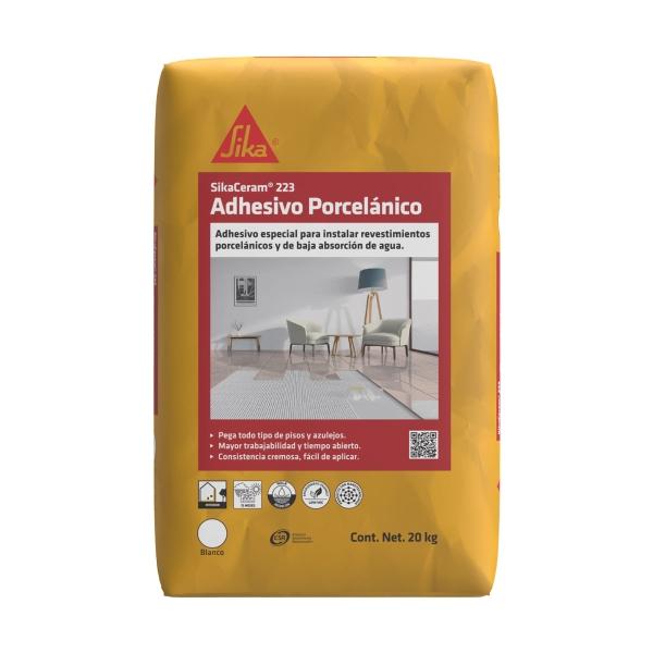ADHESIVO PARA PORCELANATO USO INTERIOR Y EXTERIOR 20 KG ALTA ADHERENCIA