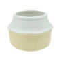 MACETA DE CERÁMICA REDONDA MEDIANA BLANCO NUDE 19 CM PARA INTERIOR
