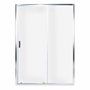 CANCEL PARA BAÑO CORREDIZO PERFIL DE ALUMINIO Y VIDRIO TRANSPARENTE 130 X 185 CM ALUMINIO