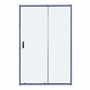 CANCEL PARA BAÑO CORREDIZO PERFIL PLATA BRILLANTE Y VIDRIO TRANSPARENTE 140 X 185 CM ALUMINIO