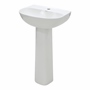 LAVABO PARA BAÑO CON PEDESTAL BLANCO 83.5 X 47.9 X 35.8 CM MANANTIAL