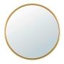 ESPEJO REDONDO DE PARED CON MARCO DE ALUMINIO DORADO 45 CM DECORATIVO ESTILO MODERNO
