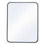 ESPEJO PARA BAÑO DE PARED RECTANGULAR ALUMINIO NEGRO 45 X 60 CM DISEÑO MODERNO