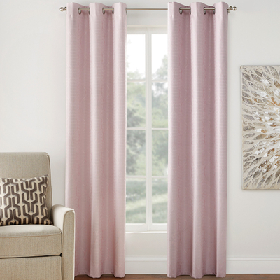 CORTINA BLACKOUT DE POLIÉSTER ROSA CLARO 2.13 X 1.06 M