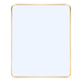ESPEJO PARA BAÑO DE PARED RECTANGULAR CON MARCO DE ALUMINIO DORADO 56 X 75 CM