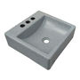 LAVABO PARA BAÑO GRIS CUADRADO 34 X 34 CM MEZCLADORA BIMANDO