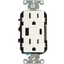 RECEPTÁCULO DÚPLEX USB TIPO A Y C BLANCO LEVITON