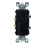 INTERRUPTOR DOBLE NEGRO LEVITON