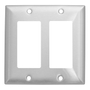 PLACA DE 2 UNIDADES ACERO INOXIDABLE PLATA