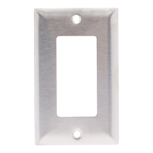 PLACA PARA CONTACTO DECORATIVA DE ACERO INOXIDABLE COLOR PLATA