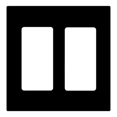 PLACA DE 2 UNIDADES DE PLÁSTICO NEGRO