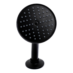 REGADERA DE CHORRO FIJO CIRCULAR LATÓN NEGRO EBANO ANTICALCAREO