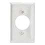 PLACA PARA RECEPTÁCULO SENCILLO ACERO INOXIDABLE PLATA