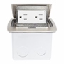 CAJA DE PISO EMERGENTE METAL PLATA