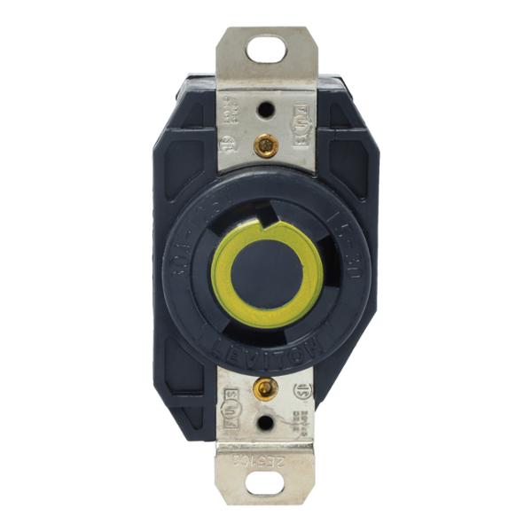 RECEPTÁCULO CON SEGURO EMPOTRABLE NEGRO LEVITON