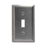 PLACA PARA CONTACTO DECORATIVA SENCILLA DE ACERO INOXIDABLE COLOR PLATA