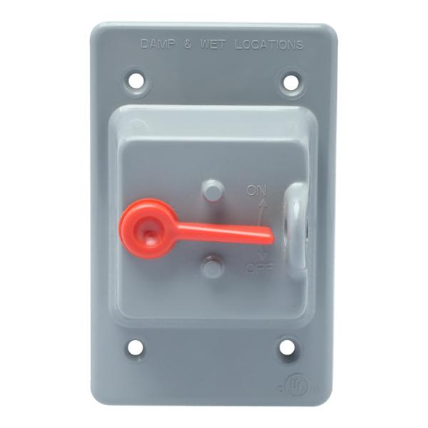 CUBIERTA PARA INTERRUPTOR DE PLÁSTICO GRIS