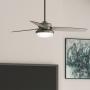 VENTILADOR DE TECHO SENTEL 52" MODERNO PARA INTERIOR CON LED INTEGRADO PLATA