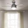 VENTILADOR DE TECHO ANSLEE 46" MODERNO PARA INTERIOR PARA FOCO PLATA