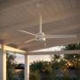 VENTILADOR DE TECHO CASSIUS 52" MODERNO INDUSTRIAL PARA EXTERIOR BLANCO