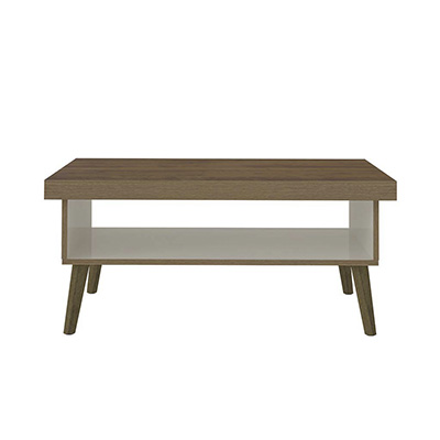 MESA CENTRO DECORATIVA LUCCA MADERA 91 X 59 X 44.5 CM CAFÉ