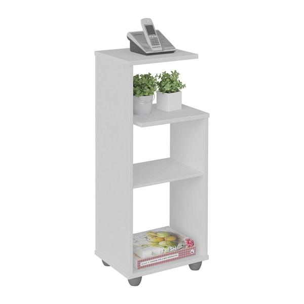 MESA LATERAL AUXILIAR BIS 33 X 25 X 78.5 CM BLANCO