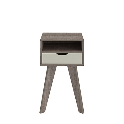 MESA LATERAL AUXILIAR VIP 44.5X35X73 CM CANELA OFF WHITE
