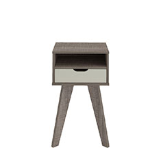 MESA LATERAL AUXILIAR VIP 44.5X35X73 CM CANELA OFF WHITE