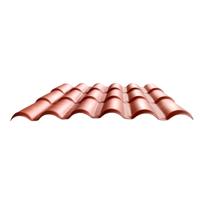 LÁMINA TEJA ROJO TERRACOTA 98 CM X 1.08 M PVC