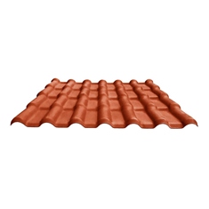 LÁMINA TEJA ROJO TERRACOTA 2.85 X 1.05 M PVC