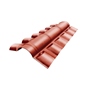 CUMBRERA PARA LÁMINA ROJO TERRACOTA 1.08 M X 45 CM DE PVC