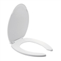 ASIENTO PARA BAÑO ALARGADO POLIPROPILENO BLANCO ANTIBACTERIAL