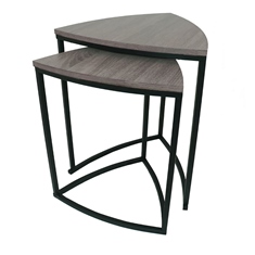 SET 2 MESAS TRIANGULARES METAL
