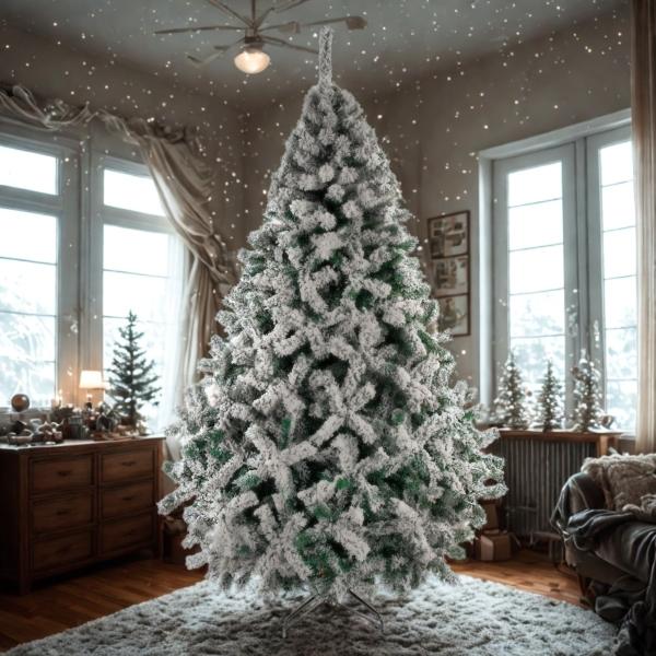 ÁRBOL NAVIDEÑO NEVADO ASPEN 2.50 M CON 1404 RAMAS
