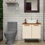MUEBLE PARA BAÑO FLOTANTE CONCORD 28" ARENA ACERO CON LAVABO