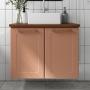 MUEBLE PARA BAÑO FLOTANTE CONCORD 28" TERRACOTA ACERO CON LAVABO